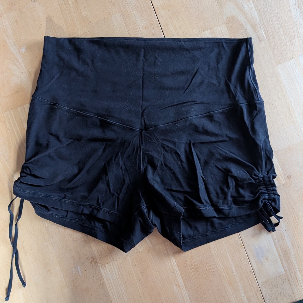 Black Women's Side Tie Shorts